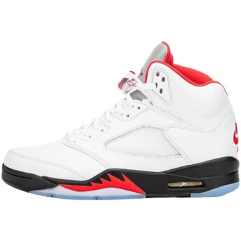 Men Women Basketball Shoes AJ5 Style Mid Top Sneakers With Air Cushion Rubber Sole Running Court Outdoor