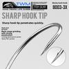 TWM 8003 Dreifach umgekehrter Weichköder-Angelhaken für Schmerlen und Kunstköder.