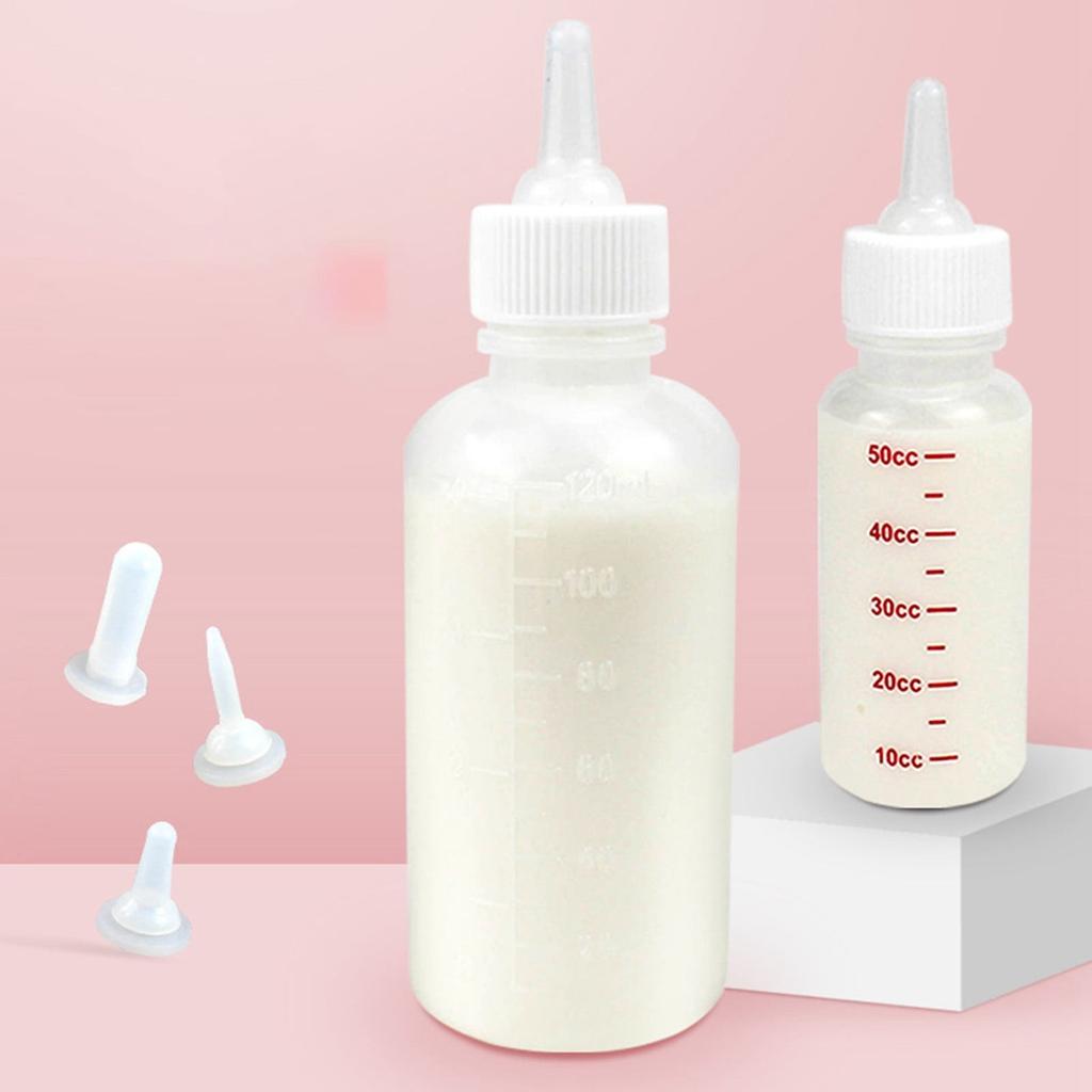 50ml Capacity Hamster Puppy Feeding Bottle Pet Feeding Bottle Silicone Small Animal Feeding Bottle