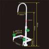 Higher Teaching Embedded Water Faucet Laboratory Copper Spray Plastic Faucet Universal Education Triple Faucet
