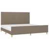 Vidaxl Bed Frame Without Mattress, Taupe, 200X200 Cm, Upholstered