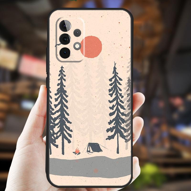 Camping Mountain Case For Samsung Galaxy A05 A06 A22 A53 A33 A26 A16 A56 A36 A32 A52 A54 A34 A14 A55 A15 A35