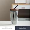 Ins-Stil doppelwandiger Glas-Strohhalm-Becher
