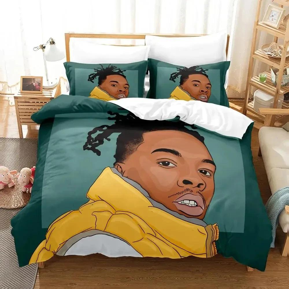 

Comforter Rapper Lil Baby Bedding Set Boys Girls Twin Queen Size Bed Boys Adult Fashion Home Textileextile Comforter (quilt)-EU Single(135*200cm)3pcs