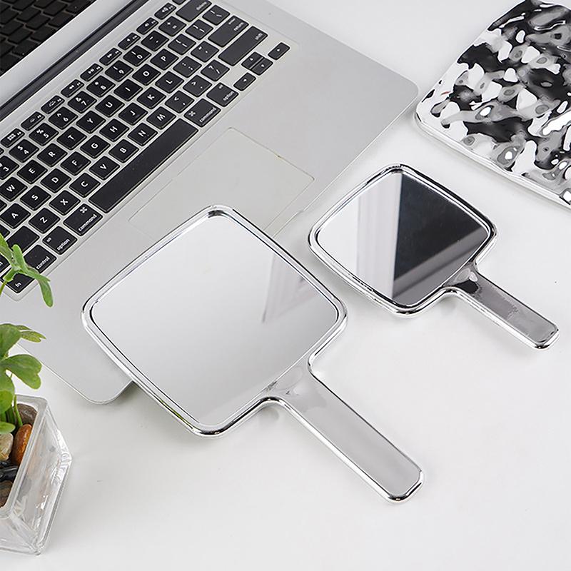 INS Liquid Shape Square Makeup Mirror Irregular Water Ripple Hand-Held Desktop Cosmetic Mirror Mini Travel Portable Mirror