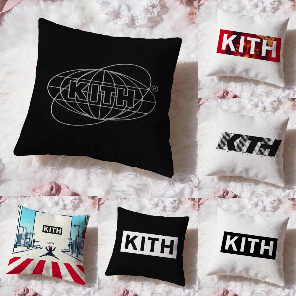 Classic Logo K-KITH Cushion Cover Premium Comfort Reversible Pillow Cove -Two In One Design for Any Room & Car Interior