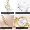 OLEVS Original Small Watches for Woman Ladies Quartz Elegant Diamond Gold Wristwatch Luxury Brands Waterproof Women Gifts