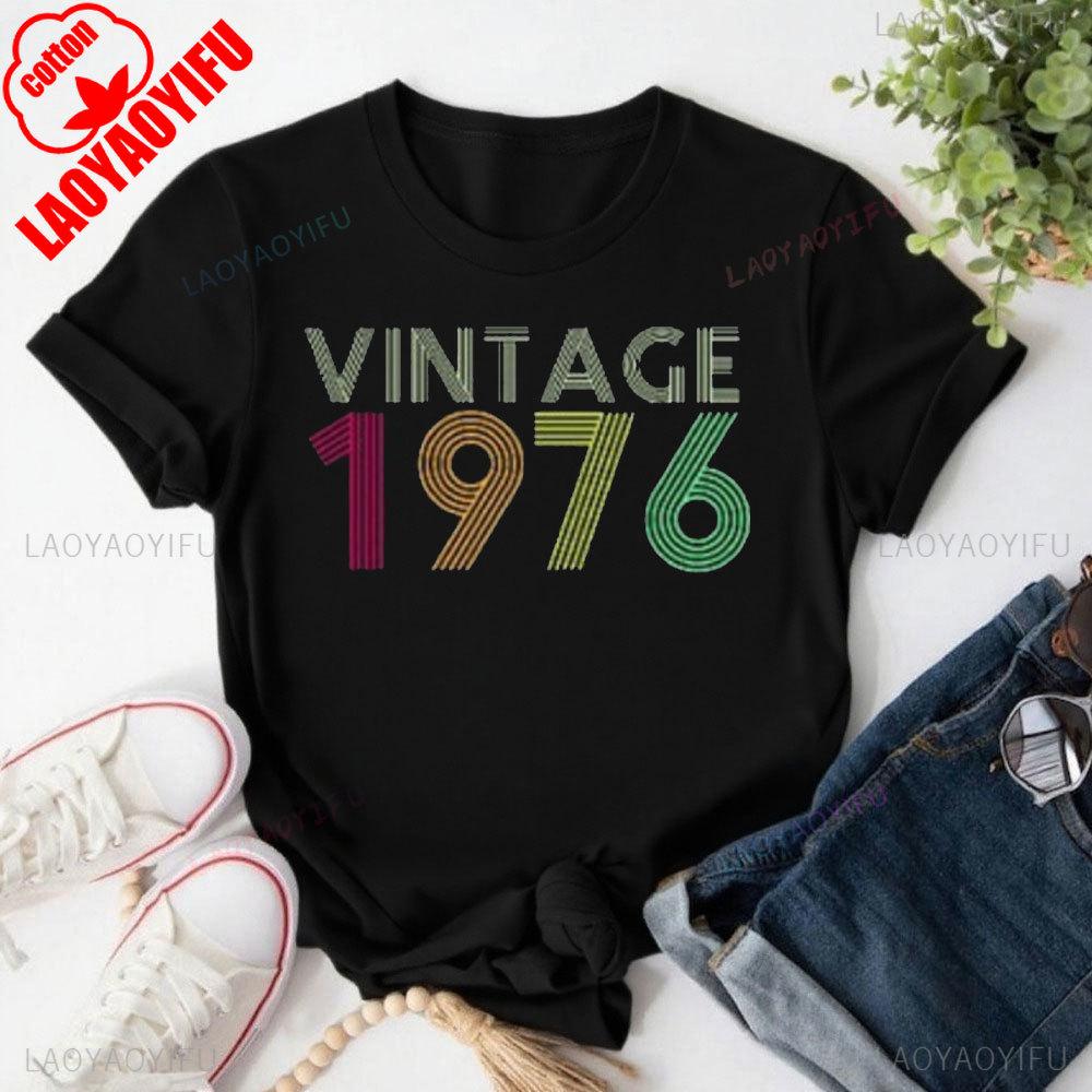 Vintage 1976 Shirt 50th Birthday Shirt 50th Birthday Gift for Dad Mom 50th Birthday Gift Retro Tops Gift for Unisex Women S