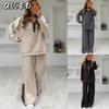 Women's Fashion Casual Autumn Winter Long Sleeve Pants Suits