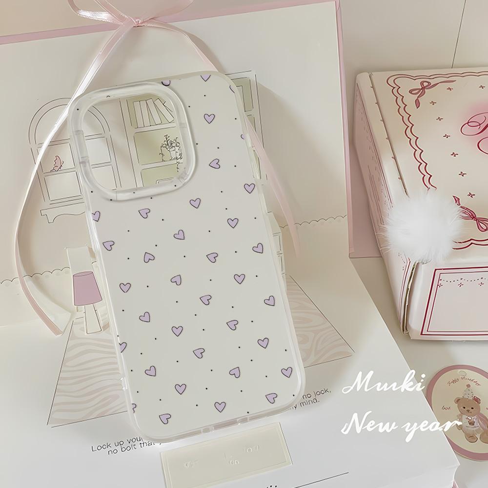 Painted Phone Case for iPhone 12 13 15 16 iPhone 16 12 13 14 15 Pro  14 15 16 Pro Max Coverage Shockproof Anti-Fingerprint Fresh Style Protective Case