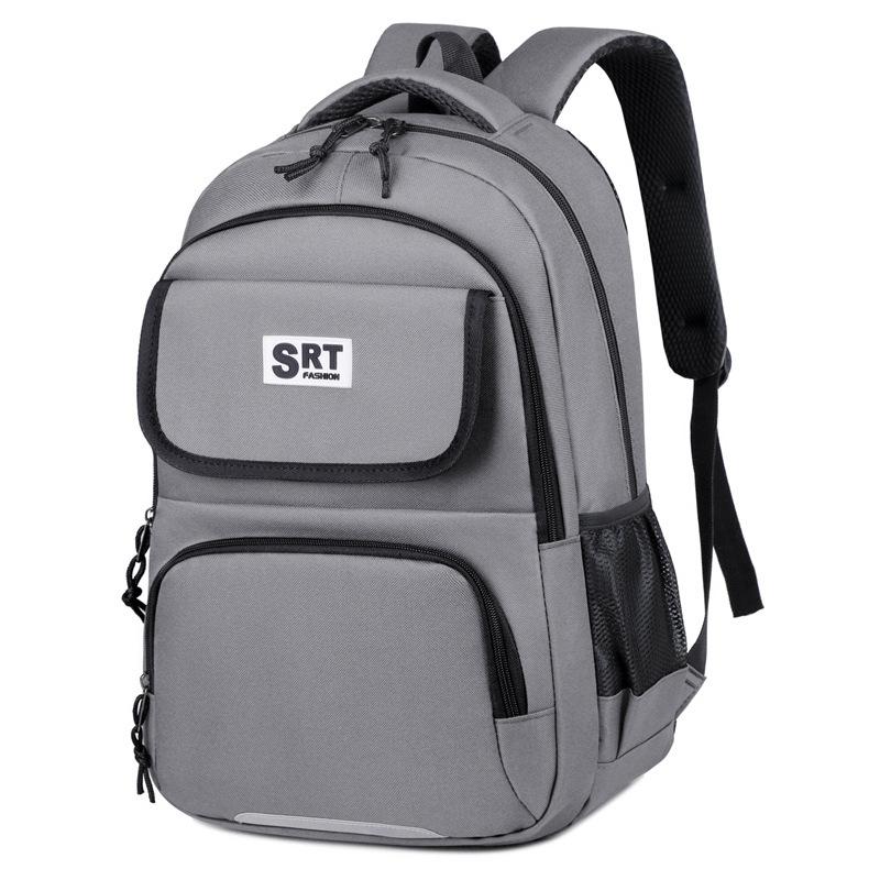 

Style Minimalist Casual Travel Backpack Anti Splashing Water Schoolbag Student светло-серый