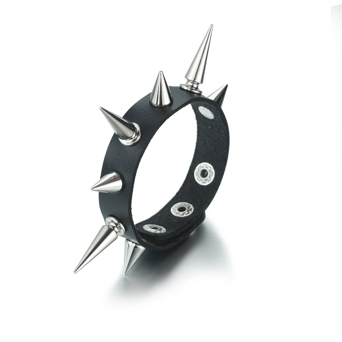 Various Household Supplies Women's Leather Spiked Bracelets For Men Punk Rock Metal Spikes Studded Bracelet Gothic Emo Grunge Wrist Jewelry