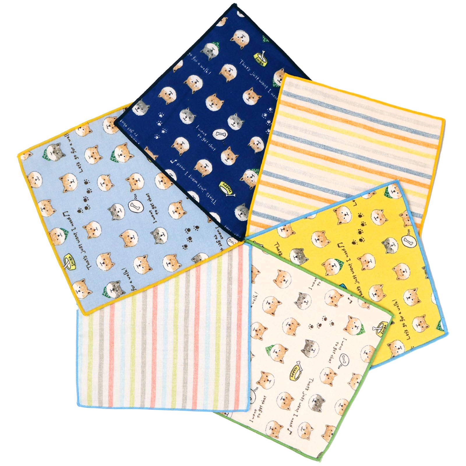 

Cluster Kids Мини Набор из 6 штук из марли Милый Мини Квадратный Набор Сиба-ину [кластер] Носовые платки, [Сделано в Японии] Носовые платки, Носовые платки,