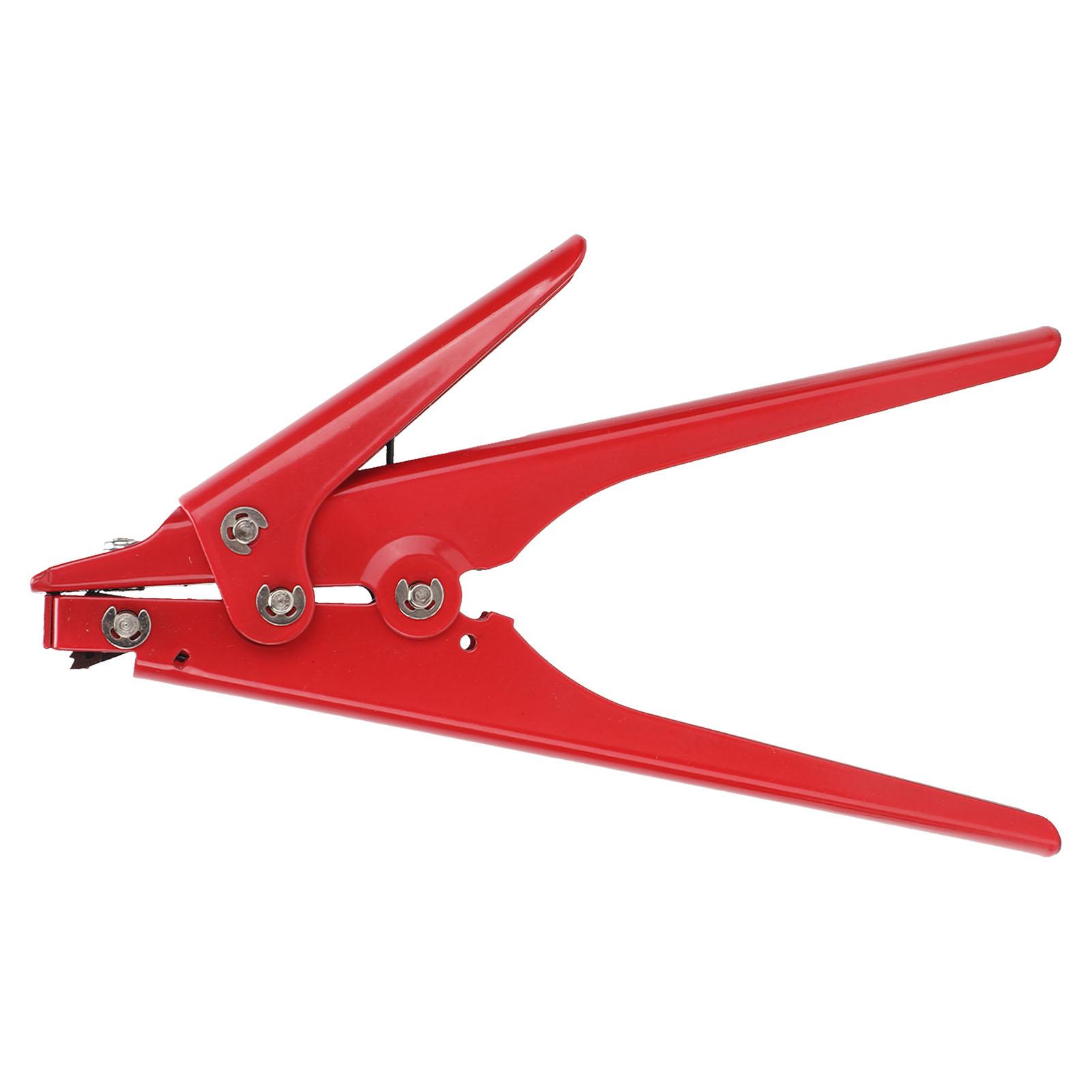 

Портативный пистолет для нейлоновых кабельных стяжек, регулируемое натяжение, пластиковый инструмент для крепления и резки стяжек, красный