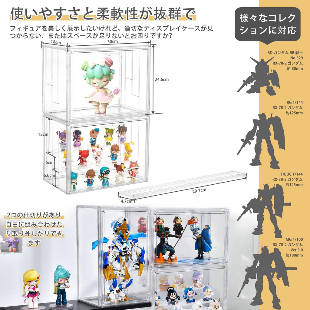 Przezroczysty Akrylowy Ekspozytor Kolekcjonerski UV Magnetyczny Przechowywanie na i Małe Przedmioty Etui, Etui, Półka, Etui, Ochrona, Możliwość Układania w Stos, Drzwi, Etui/Pudełko Zabawki,