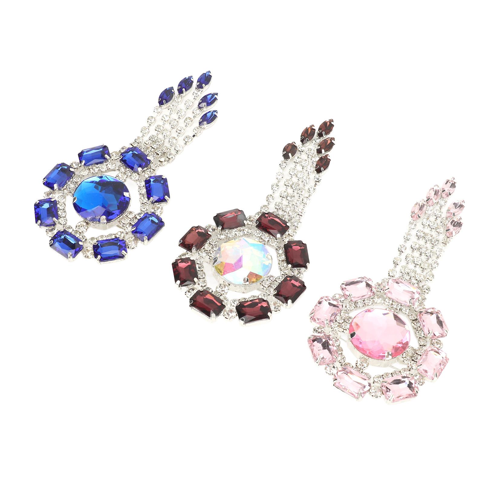 

3 шт. Брошь из хрустального стекла со стразами, 3 цвета, брошь-булавка со стразами для украшения женской одежды