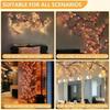 USB Rechargeable Maple Leaf Branch Light, 8 Modes Bendable Fall Maple Vine LED Wall Decor Lamp for Autumn Thanksgiving Home Mantel Decor
