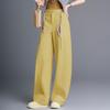 2026 Spring Korean Style High-Waisted Wide-Leg Chic Casual Pants