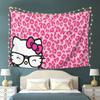 1pc Sanrio My Melody Kuromi Heart Tapestry Polyester 2D Print Wall Hanging for Bedroom Living Room Home Decor Sweet Gift
