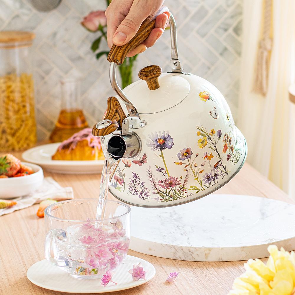 Fischietto piccolo e fresco fischietto bianco bollitore per caffè bollitore per latte fischietto bollitore smaltato