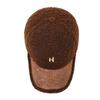 Autumn Winter Lamb Wool Baseball Cap Plush Warm Cap Large Head Circumference Embroidered Letter Cap