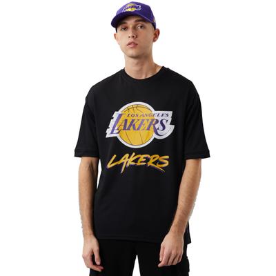 NBA Los Angeles Lakers Script Mesh Tee, męska czarna koszulka