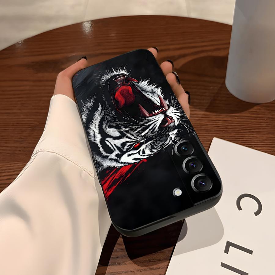Case for Samsung Galaxy S26 Ultra S24 S23 S20 Ultra Note 20 8 9 10 S25 Plus S10 S9 S21 FE Funda Phone Cover Cool Cartoon Wolf