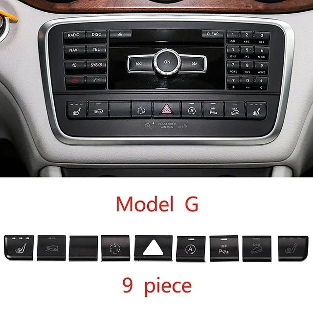 Car Console Air Conditioner Function Buttons Trim Sticker For Mercedes Benz GLA X156 CLA C117 A B Class W176 W246 2013-2017