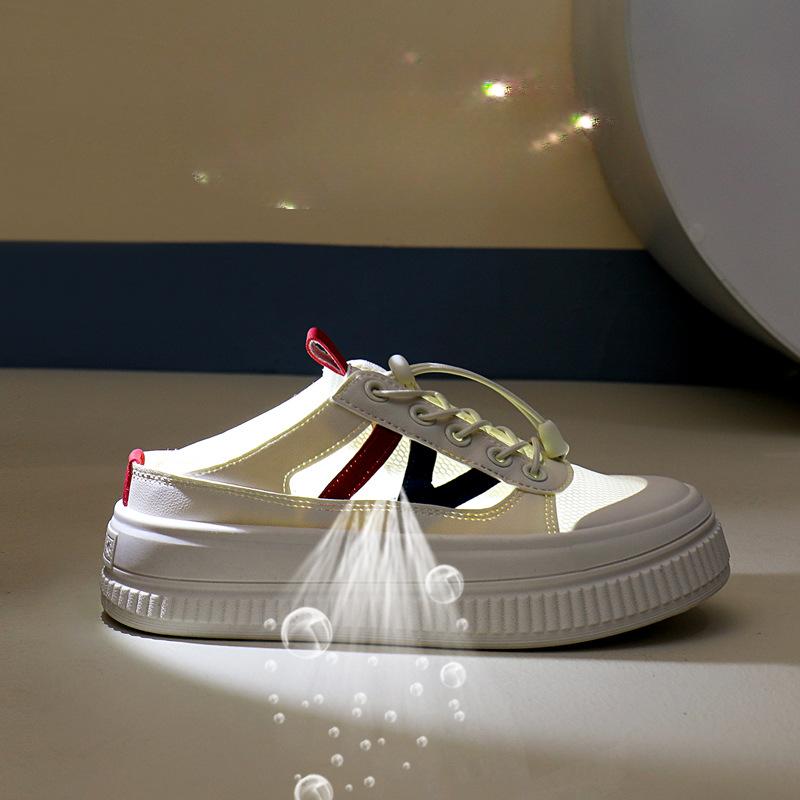 Summer New Slip-on Sandals Women's Outer Wear Ins Fashion Platform Slippers Retro Casual Beach Shoes