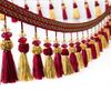 Lace Tassel Fringe Trim with Crystal Embellishment 1-5M Ribbon for Sewing Curtains Cushions Upholstery Diy Craft Decoration