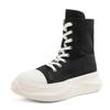 High Top Women Sneaker Quality Black Ankle Boot Brand Men Shoe Casual Fashion Zipper Metal Platform Canvas Street Shoe Men