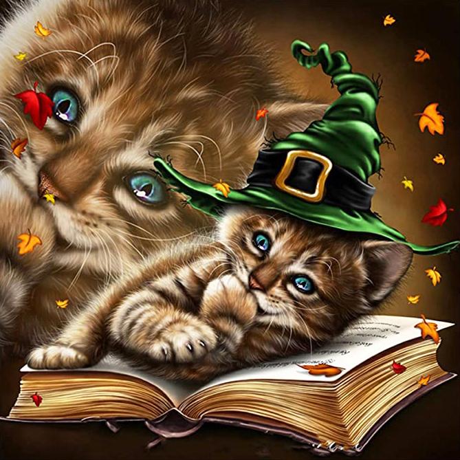 5D DIY Diamond Painting Cat Cross Stitch Kits Diamond Embroidery Animal Needlework Mosaic Full Square Decor For Home