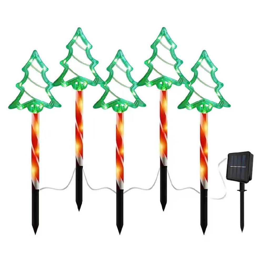 Solar-Powered Santa Claus Solar Lights Cartoon Holiday Decoration Lights  Xmas Party Decorations