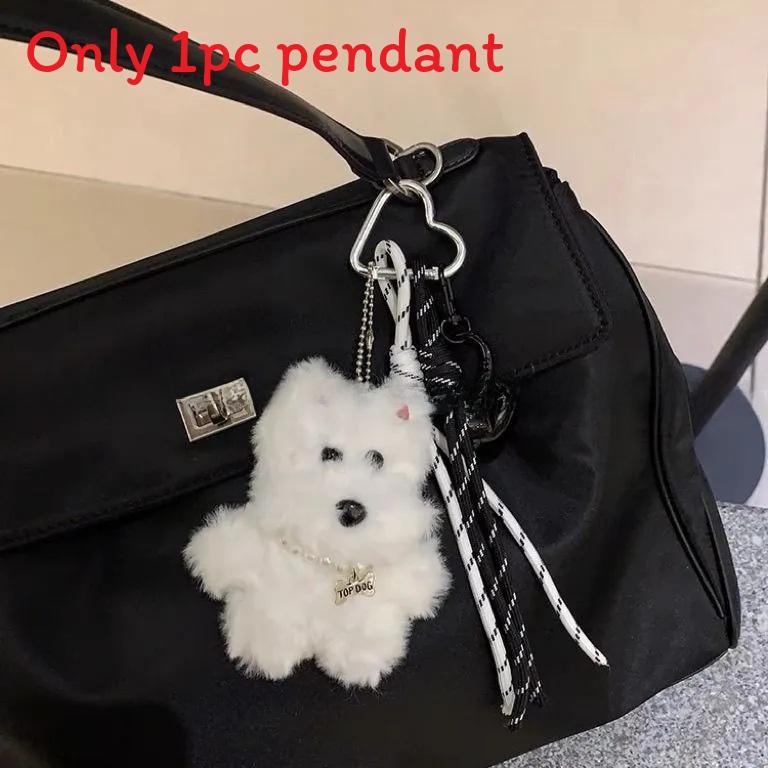 

Plush West Highland Terrier Keychain With Creative Animal Design For Gifts And Accessories белый