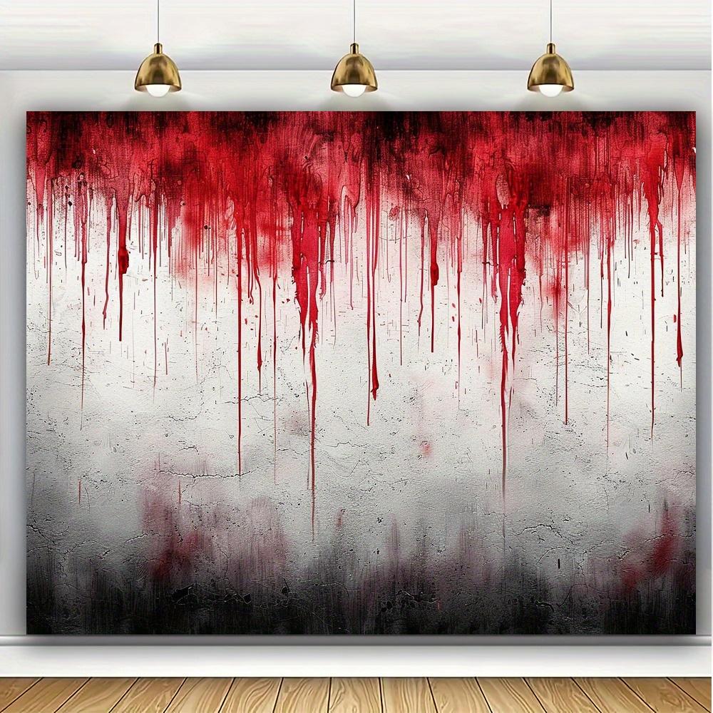 Halloween Blood Drop Ghostly Background Cloth - 1 Piece of Polyester Zombie-themed Party Decoration