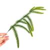 Realistic Dual-Tone Plastic Pine Needle Wreath Christmas Decor 10-Prong Artificial Fir Branches DIY Holiday Garland
