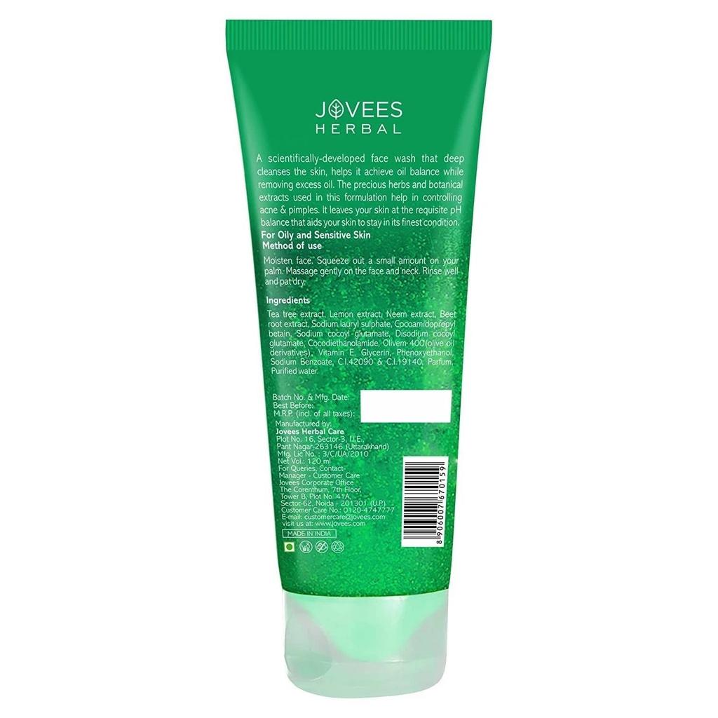 Tea Tree Oil Control Face Wash For Oily and Sensitive Skin Daily Use for Healthy