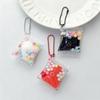 Cute Glittery Acrylic Milk Bean Keychain Pendant