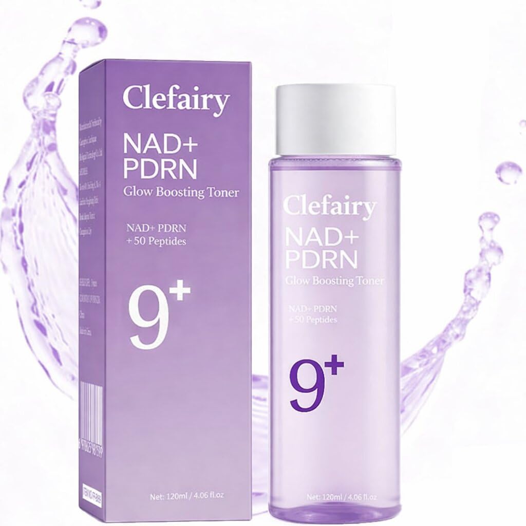 Clefairy NAD+ PDRN Glow Boosting Toner for Face, Skin Brightening Face Toner, Korean Skincare Facial Toner for Glass Skin, Firming, Wrinkles, Fine