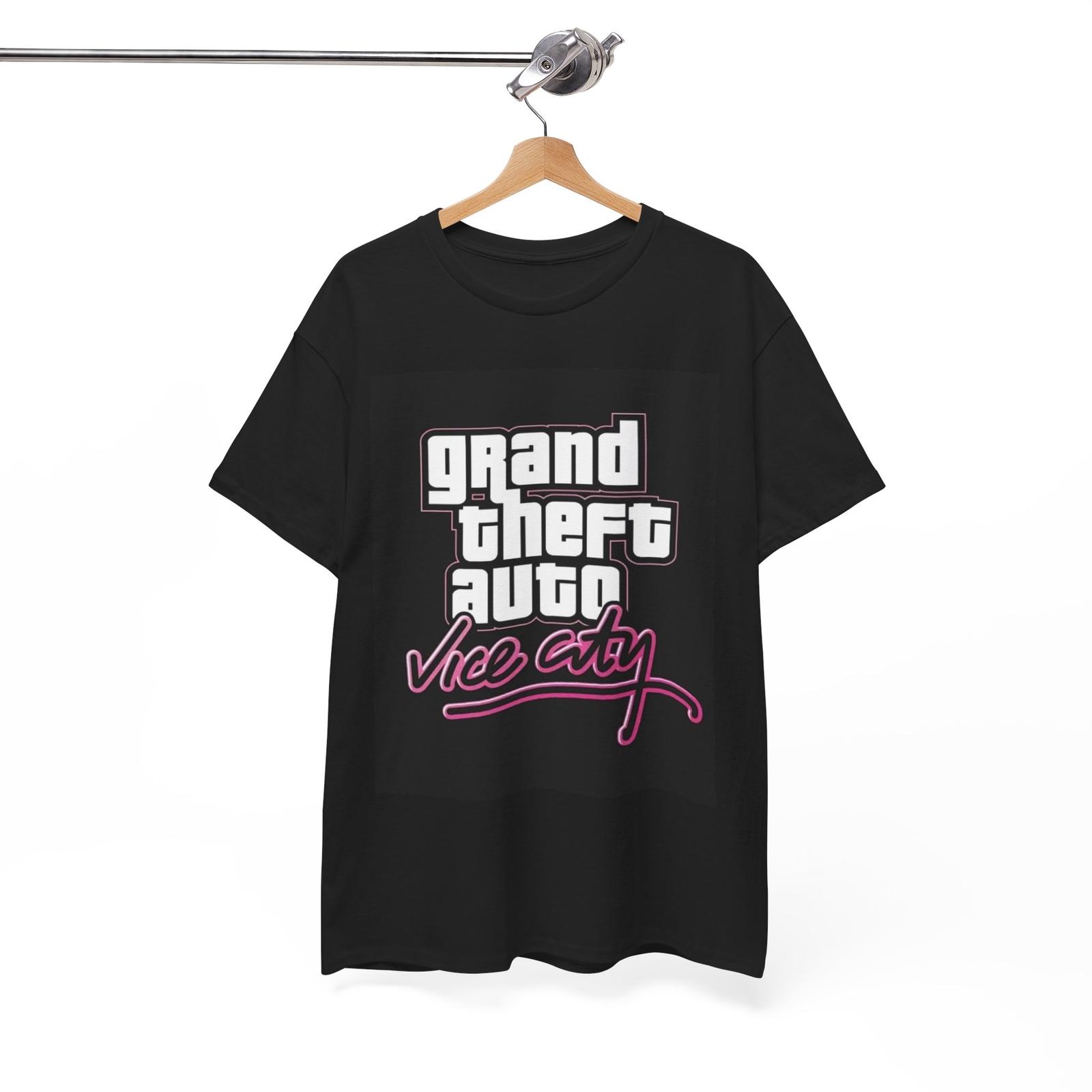 Grand Theft Auto Tshirt Vice City Retro Gamer Graphic Unisex Heavy Cotton Tee XL