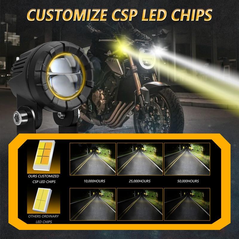 Motorcycle Headlight Fog Lamps for Led Spotlight 3000k/4500k/6000k 120W 6000K for ATV Truck Dirt Bike SUV UTV