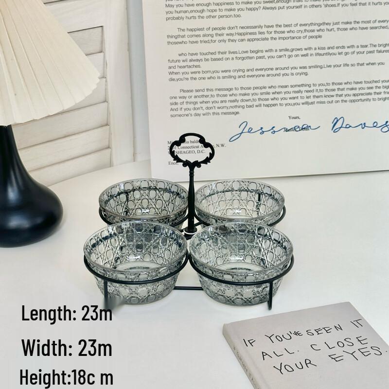 ZISIZ Glass Dessert and Snack Plate