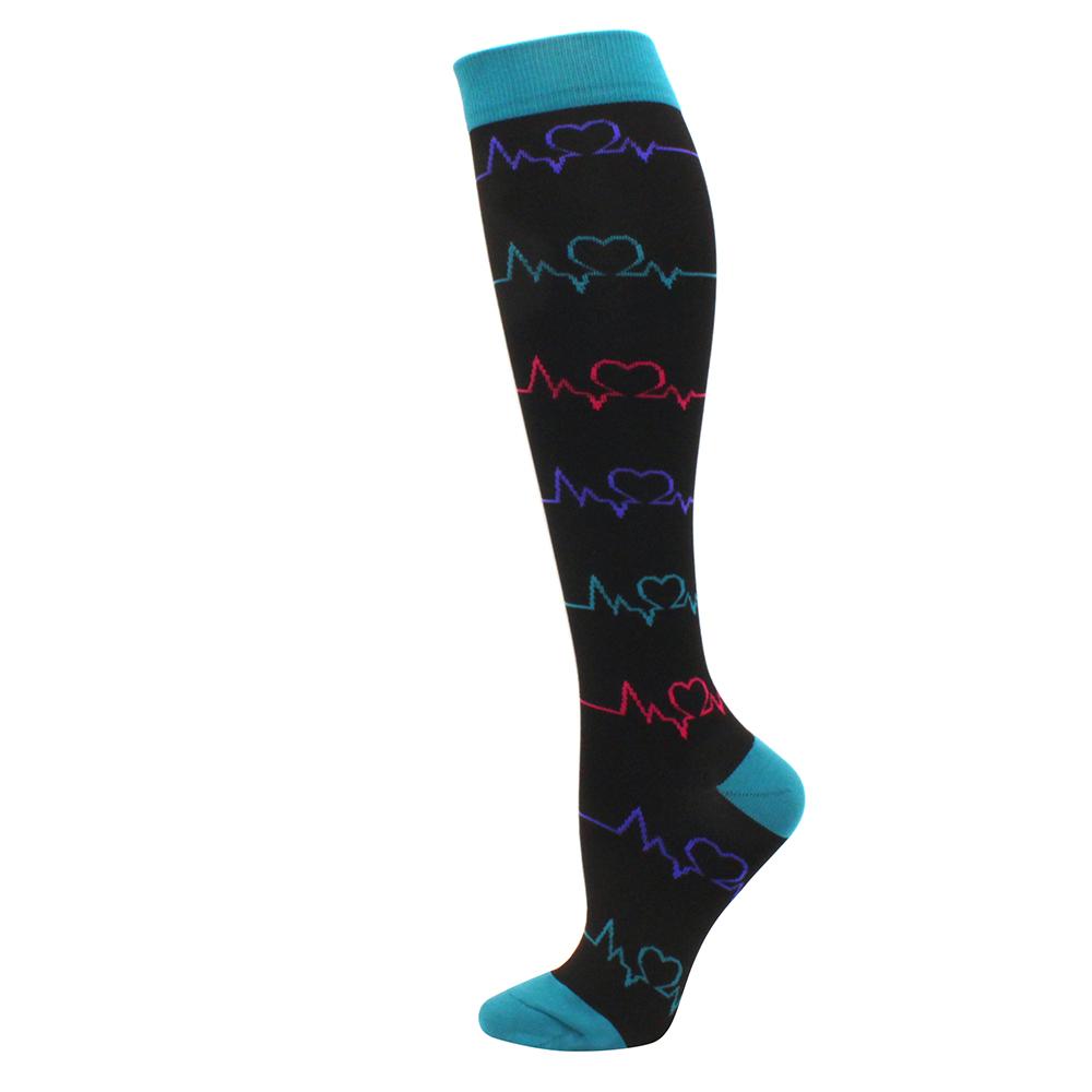 Neue Kompressionsstrümpfe Druck Pflegesocken für Ödeme, Diabetes, Krampfadern, Durchblutung Sportsocken