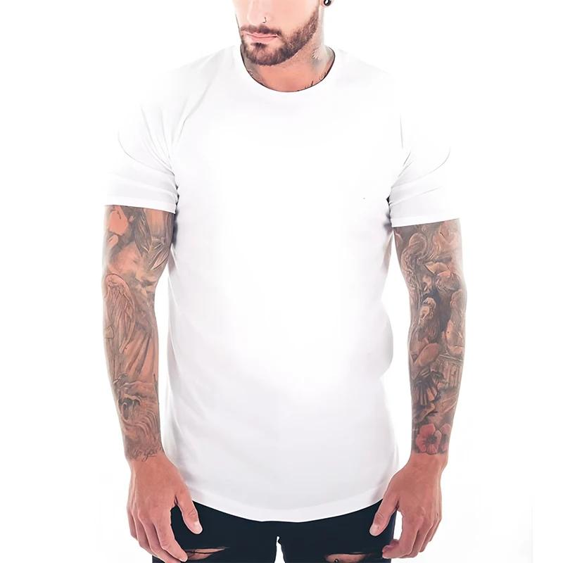 

Muscleguys Running T-Shirts Men s Sports Classic Solid Color Cotton Crew Neck Comfy Short Sleeve Tees Tops Summer Gym Fitness Clothing XXL белый