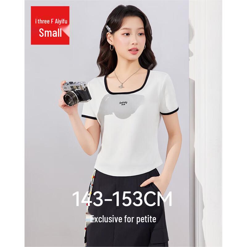 IEF Petite Summer French Style Casual Slim-Fit Short Top M