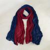 Women's Pleated Thin Scarf Artistic Retro Fashion Versatile Long Scarf Travel Scarf
