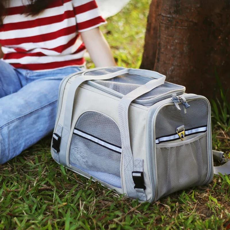 Borsa Trasportino Portatile per Cani e Gatti Animali Domestici Cuccioli Borse da Viaggio Rete Traspirante Pieghevole Borsa a Mano per Gatti Cani Borsa da Viaggio per Animali Domestici Borsa da Trasporto
