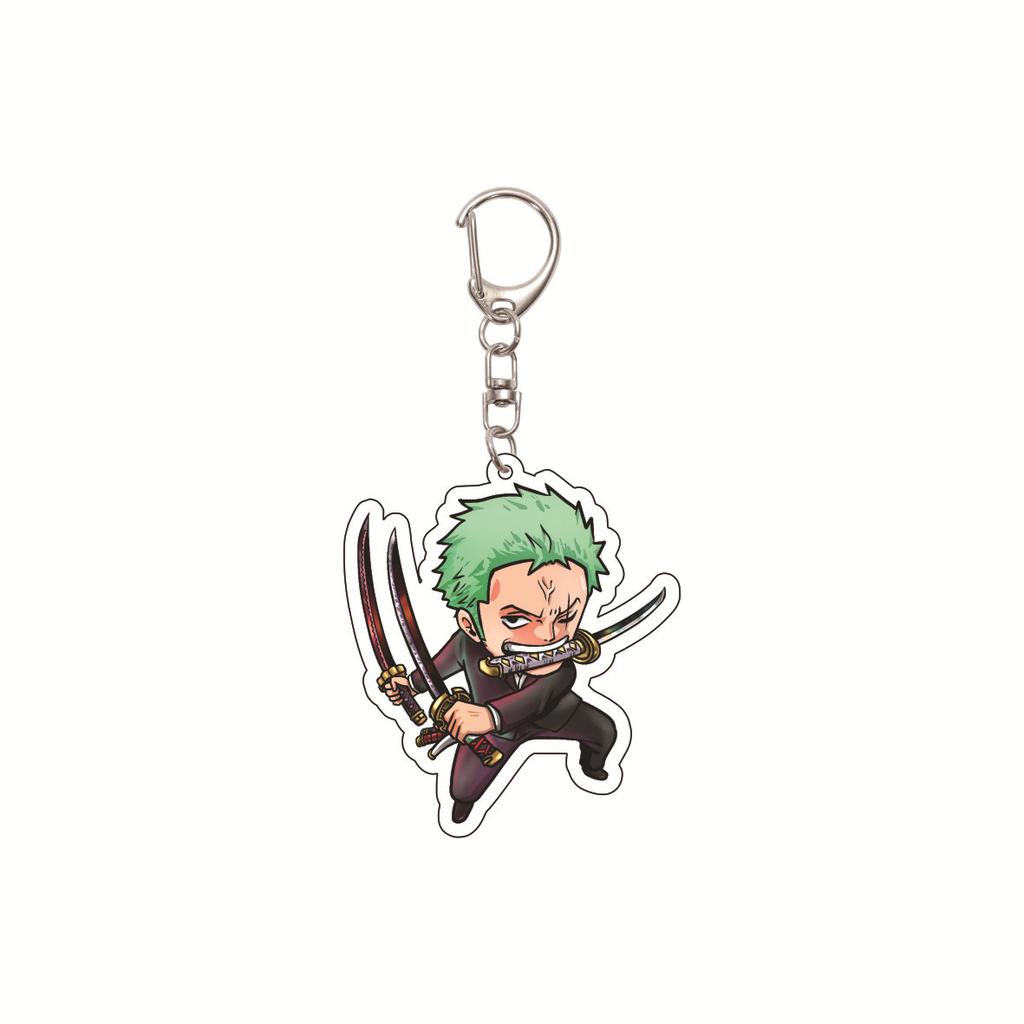 One Piece 5.5CM Acrylic Keychain, Anime Keychain, Luffy, Zoro Cartoon One Piece Bag Keychain