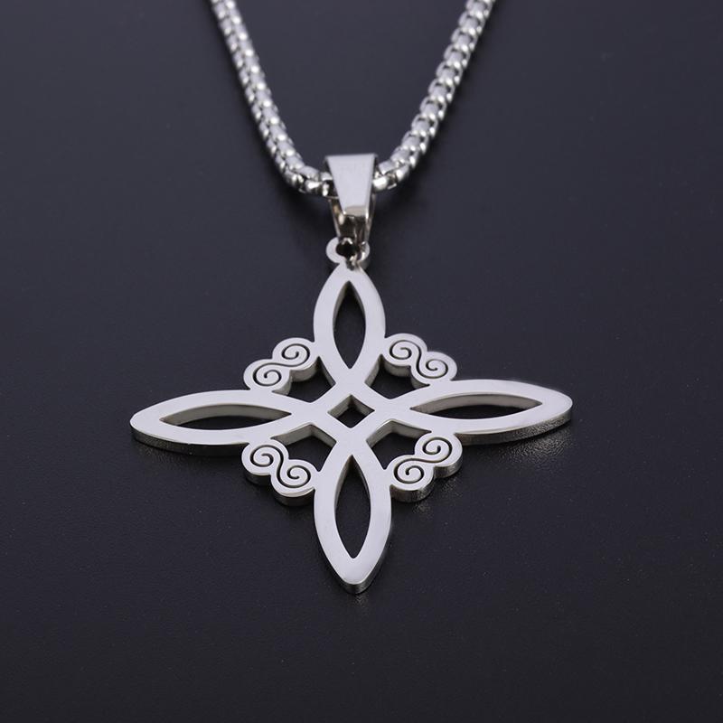 Hexenknoten Armreif Edelstahl Paganer Hexerei Symbol Magischer Knoten Glücksbringer Armreifen Keltischer Knoten Schmuck