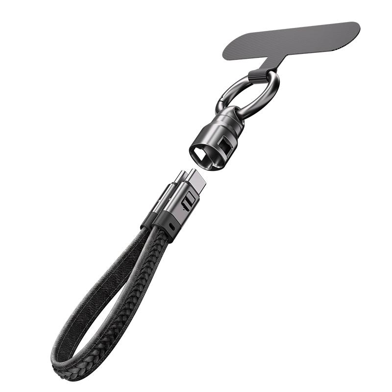 240W Mobile Fast Charging Cable Type-C To USB-C Keychain Anti Loss Hanging Rope 48V5A Short Line Laptop Tablet Charging Cable